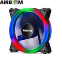 Cooler Case Airboom Aureola AB124, Rainbow, 120mm. Black.