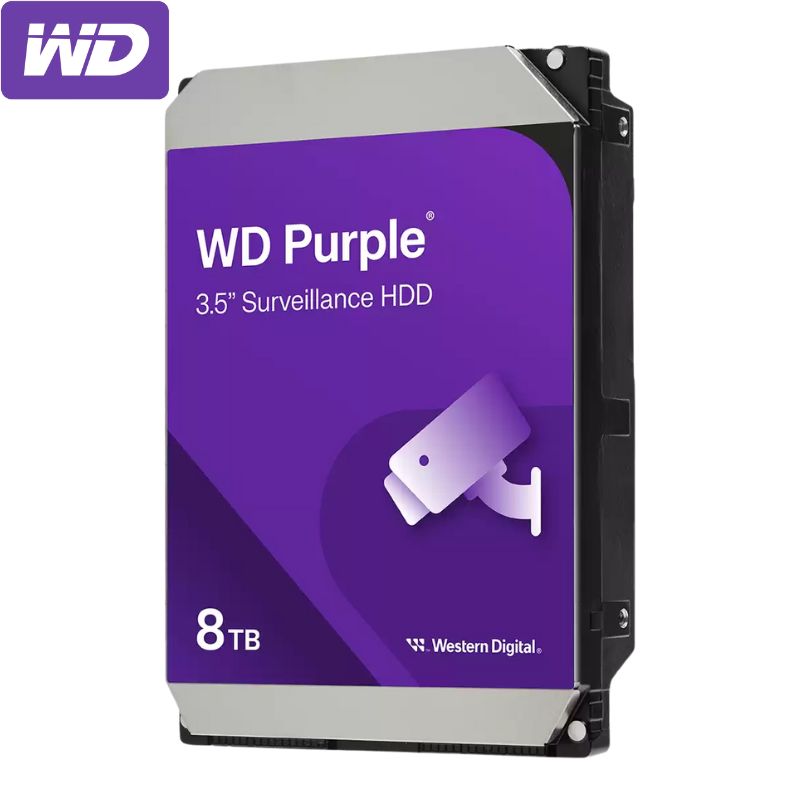 Disco duro Western Digital WD Purple, 8TB, SATA 6.0 Gb/s, 256MB Cache, 5640 rpm, 3.5"