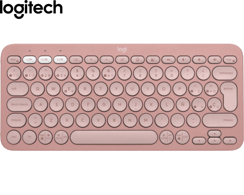 Teclado Inalámbrico Logitech PEBBLE 2 K380S Multi-Device Bluetooth/Wireless Rose SP