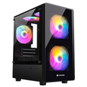 Case Gaming HALION Luna P25, Vidrio Templado, S/Fuente, 3 x RGB.