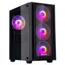 Case Gaming HALION Ragnarok 320, Vidrio Templado, 4 x RGB, Fuente 550w.