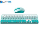 Teclado + Mouse Inalámbrico Antryx WS-970, Holder Slod, Green.