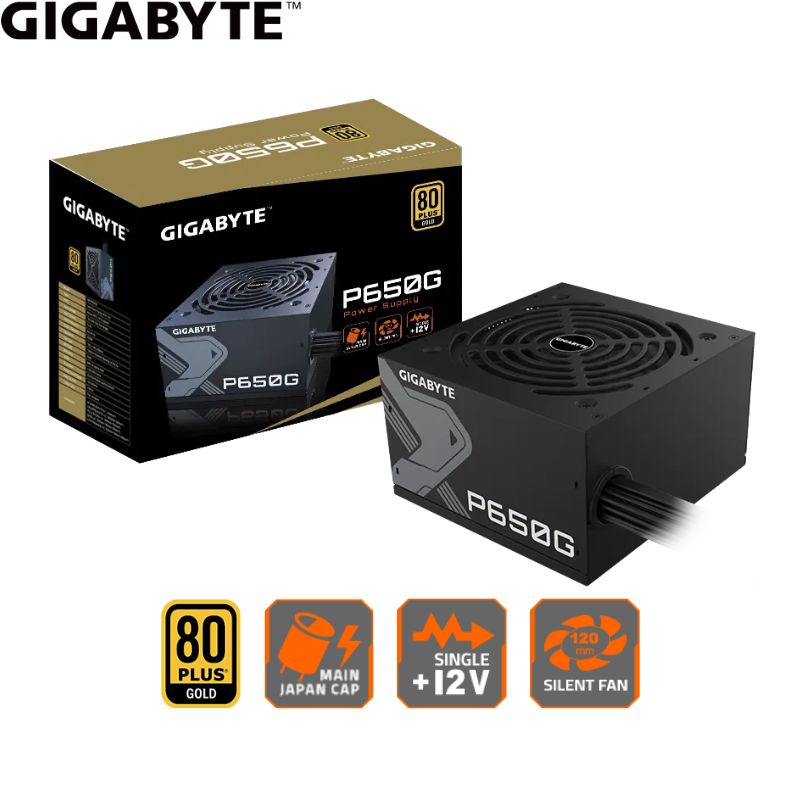 Fuente de Alimentación Gigabyte GP-P650G, 650W, ATX, 80 Plus Gold, 100V ~ 240VAC.