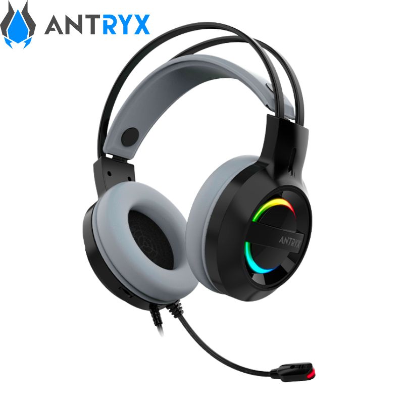 Audífono C/Micrófono Antryx Iris-K Gray, 7.1 Virtual, USB.
