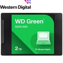 Unidad en Estado Solido Western Digital Green, WDS200T2G0A, 2TB, SATA 6Gb/s, 2.5", 7mm.