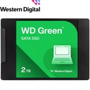 Unidad en estado solido Western Digital Green, WDS200T2G0A, 2TB, SATA 6Gb/s, 2.5", 7mm.