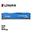 Memoria RAM Kingston HyperX Fury Blue, 8gb, DDR3, 1600 Mhz, CL10.