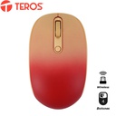 Mouse óptico inalámbrico Teros TE-1223S, 800-1200-1600 DPI, receptor USB, 4 botones.