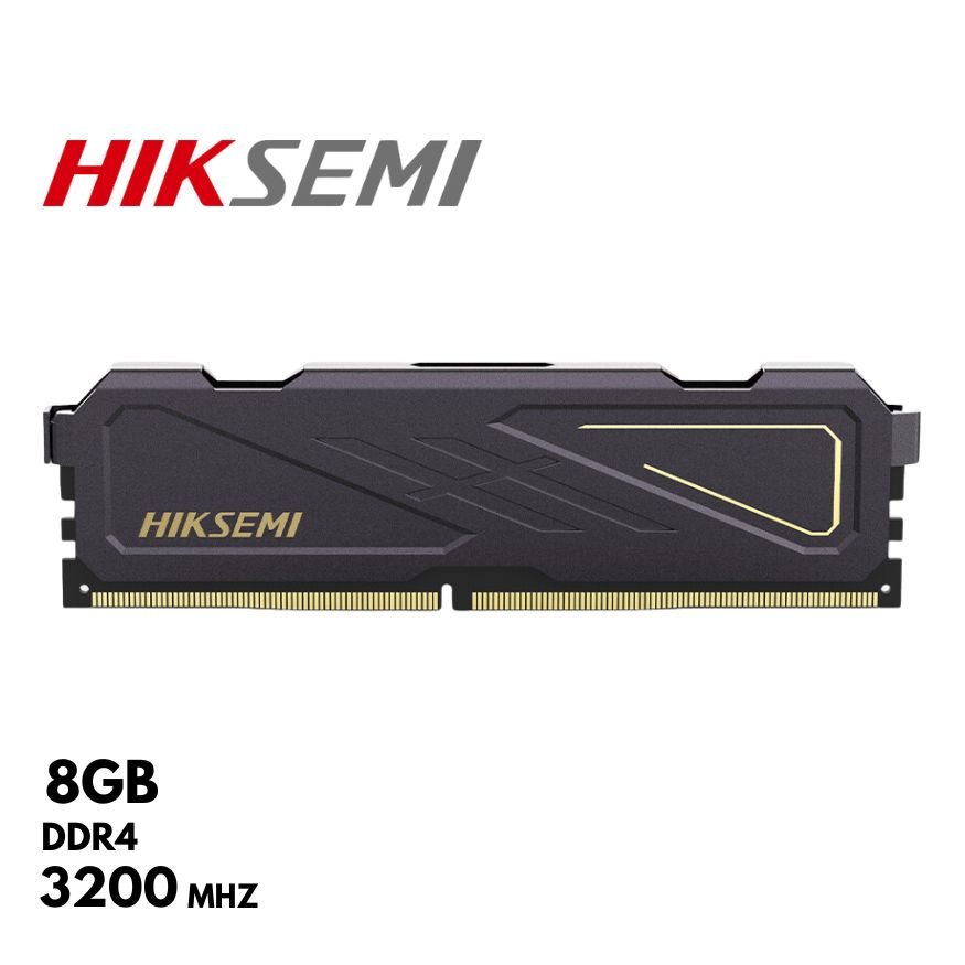 Memoria RAM Hiksemi Armor Black, 8GB, DDR4, 3200 MHz, PC4-25600, CL22, 1.2V.