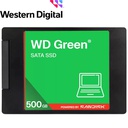 Unidad de Estado Solido Western Digital Green, WDS500G5G0A, 500Gb, SATA 6Gb/S, 2.5", 7mm.