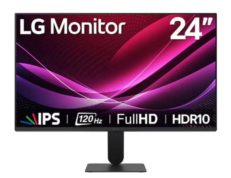 Monitor Plano LG 24U411A-B, 23.8" FHD IPS, 120HZ ,5MS,HDMI, VGA,Headphone Out
