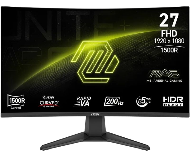 Monitor Curvo Gaming MSI MAG 276CF E20, 27" FHD RAVIP VA, HDMI ,DP, Color Negro