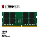 Memoria Ram Kingston 16GB, SODIMM, DDR5-4800MHz, CL40, 1.1V, 262-pin, Non-ECC.
