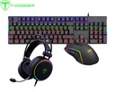 Combo T-Dagger 3 en 1, (Teclado + Audífono + Mouse), Switch Red, Español, Black.