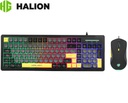 Combo Halion 2 en 1 COBRA K426C, (Teclado + Mouse RGB), Español, Negro/Naranja.