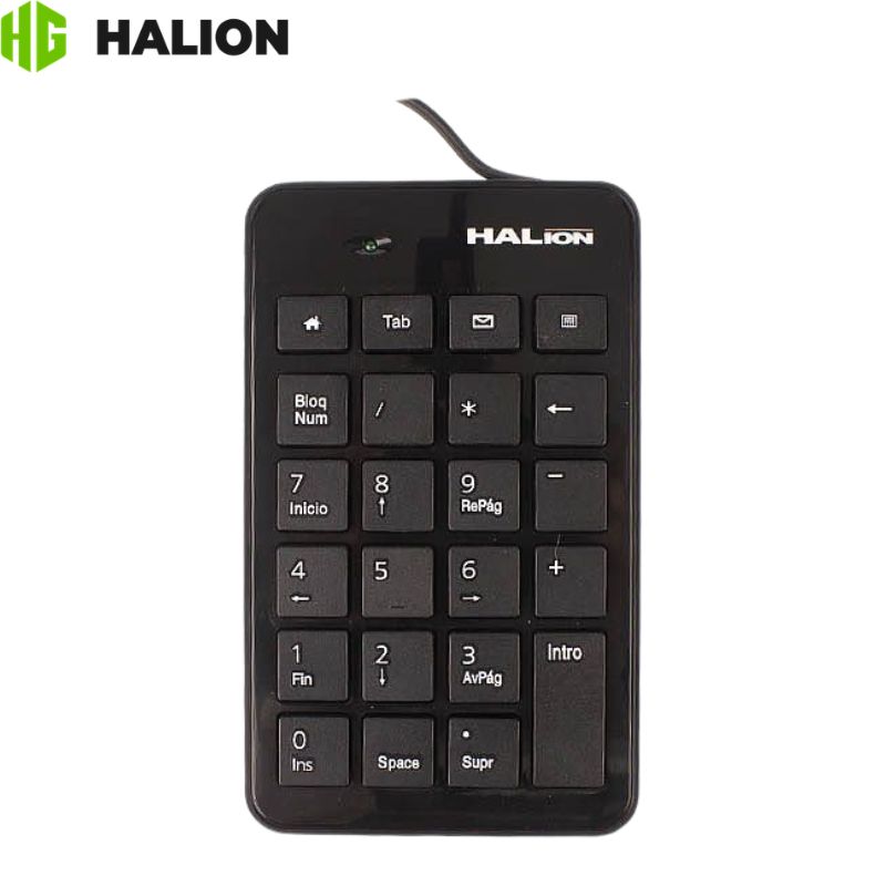 Teclado Numérico Halion K-119, Usb Negro.