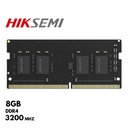 Memoria RAM Hiksemi, 8GB, SODIMM, DDR4-3200MHz PC4-25600, CL22, 1.2v.