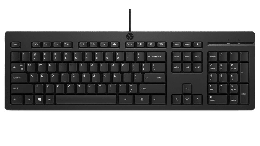 Teclado HP 125 G2, Cable USB, Español, Negro.