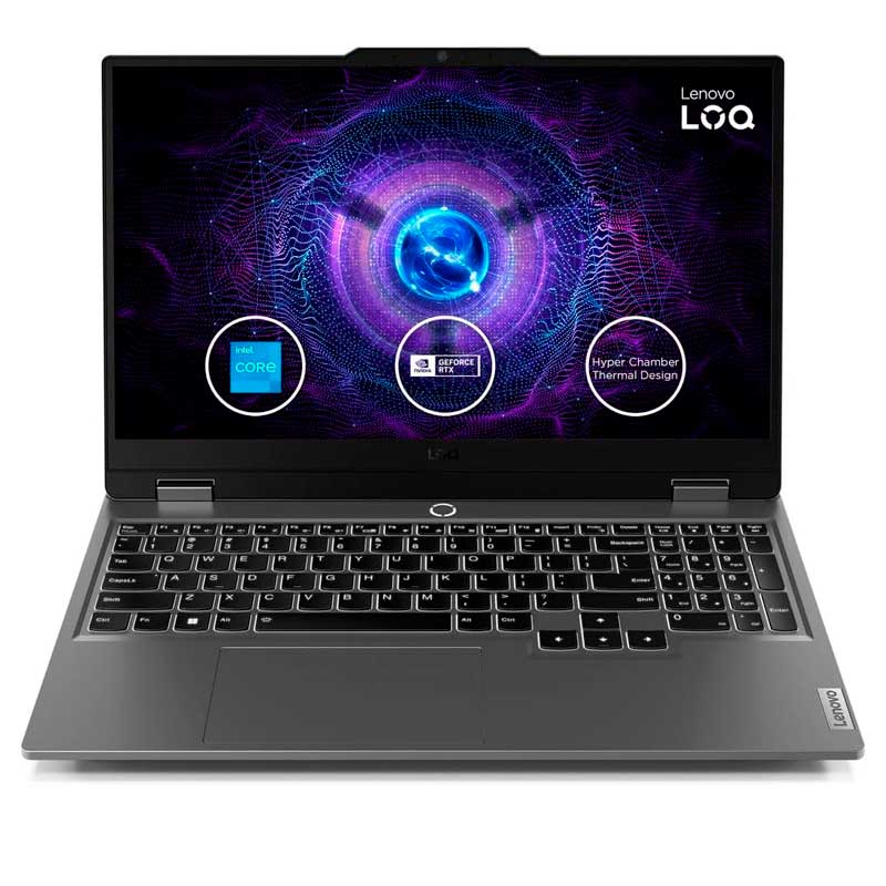 Laptop Lenovo LOQ 15IAX9, Intel Core i5-12450HX 3.1/4.4GHz, | 15.6” - FHD IPS 144Hz | RAM 8GB DDR5 | 512Gb SSD | Nvidia RTX3050 6Gb | Español | Win. 11H SL