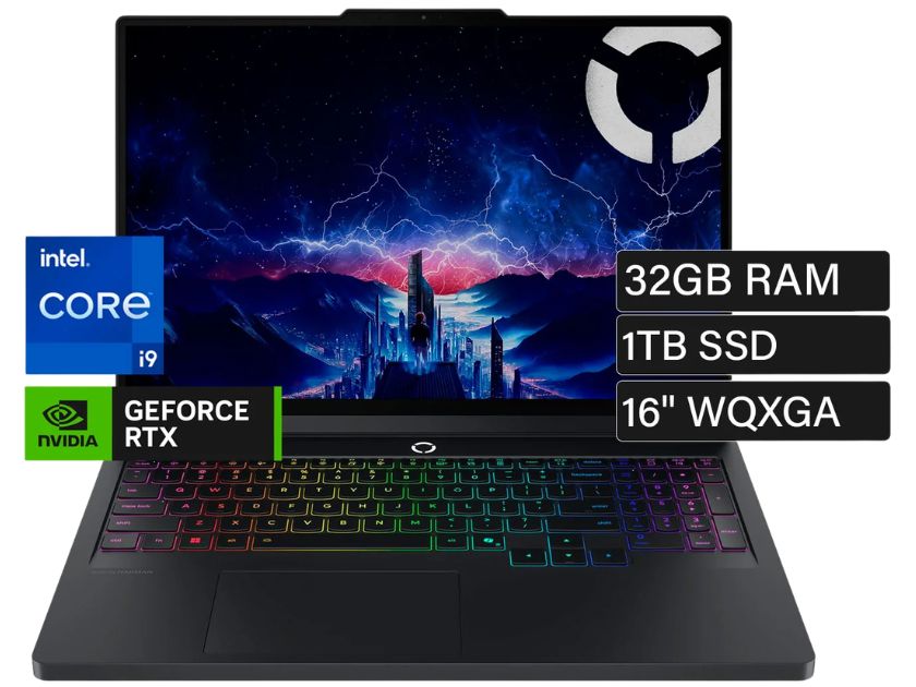 Laptop Lenovo Legion Pro 5 16IRX10, Intel Core i9-14900HX 4.1/5.8GHz, | 16” - WQXGA IPS 240Hz | RAM 32GB DDR5 | 1TB SSD | Nvidia RTX5060 8GB | Español | FreeDos.