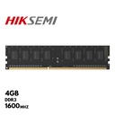 Memoria RAM Hiksemi Hiker DDR3 4GB DDR3-1600 MHz, CL-11, 1.5V.