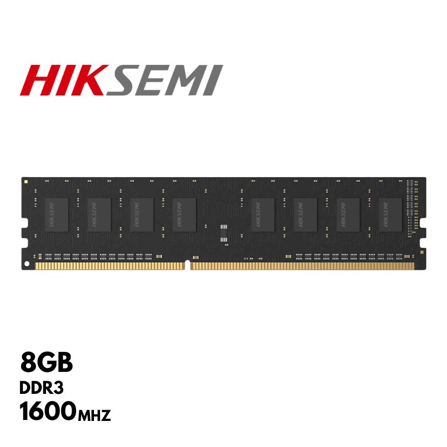 Memoria RAM Hiksemi Hiker DDR3 8GB DDR3-1600 MHz, CL-11, 1.5V.