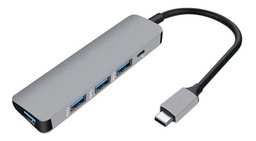 Hub USB 3.0, 4 Puertos Tipo C Metal.
