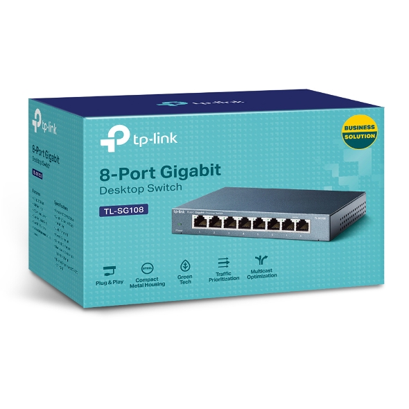 SWITCH TP-LINK TL-SG108, 8 RJ-45 GBE (10/100/1000 MBPS). | Tienda ...