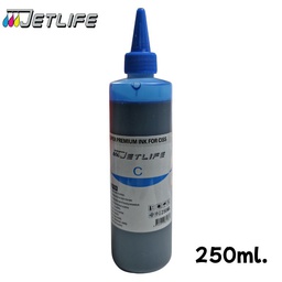 Tinta Genérica Jetlife CISS, Color Cyan 250ml.
