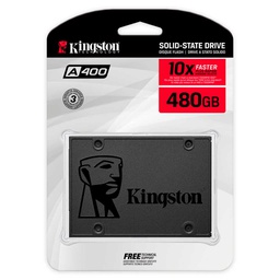 [SA400S37/480G] Unidad de Estado Solido KINGSTON SSD A400, 480GB, 2.5 Sata, 6GB/S, 2.5", 7MM, TLC
