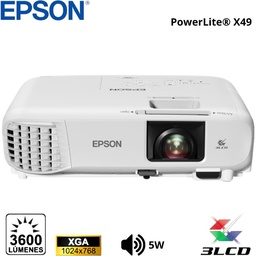 [V11H982020] Proyector Epson PowerLite X49, 3600 Lumenes, 1024x768, XGA, Parlante Monoaural: 5W x 1.