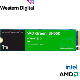[WDS100T2G0C] Unidad de Estado Solido Western Digital Green SN350 NVME 1TB M.2 2280, PCIE GEN3 X4 v1.3