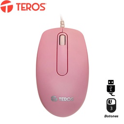 [TE-1221S] Mouse Óptico Teros TE-1221S, 1000dpi, USB, 3 Botones