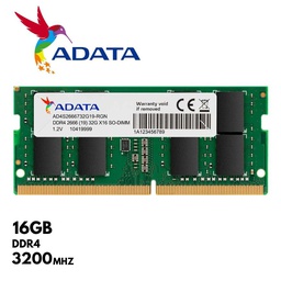 [AD4S320016G22-SGN] Memoria RAM Adata AD4S320016G22-SGN, 16GB, SODIMM, DDR4-3200MHz, CL22, 1.2V.