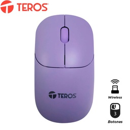 [TE-1219S] Mouse óptico inalámbrico TEROS TE-1219S, 1000 DPI, receptor USB, 3 botones.