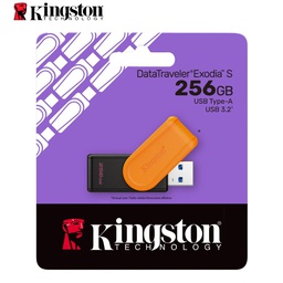 [DTXS/256GB] Memoria Flash USB Kingston DataTraveler Exodia S, 256GB, interfaz: USB 3.2 Gen 1, Naranja