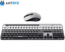 [ASC-WS970GY] Teclado + Mouse Inalámbrico Antryx WS-970, Holder Slod, Gray.