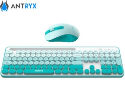 [ASC-WS970GN] Teclado + Mouse Inalámbrico Antryx WS-970, Holder Slod, Green.