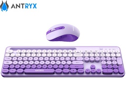 [ASC-WS970PE] Teclado + Mouse Inalámbrico Antryx WS-970, Holder Slod, Purple.