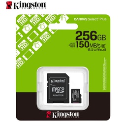 [SDCS3/256GB] Memoria Flash Micro-SD Kingston Canvas Select Plus, 256GB, con Adaptador SD, 150Mb/s, UHS-I Clase 10.