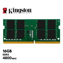 [KVR48S40BS8-16] Memoria Ram Kingston 16GB, SODIMM, DDR5-4800MHz, CL40, 1.1V, 262-pin, Non-ECC.