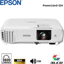 [V11HB51021] Proyector Epson PowerLite E24, 3600 Lúmenes, 1024x768, XGA.