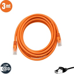 Cable de Red CAT6, Naranja, 3mt.