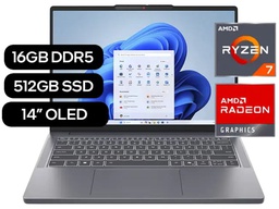 [83K600B6LM] Laptop Lenovo IdeaPad Slim 3 14ARP10 Ryzen 7 7735HS 3.2/4.75Ghz, | 14" WUXGA OLED | RAM 16GB DDR5 - 512GB SSD | AMD Radeon Graphics | Español | FreeDos.