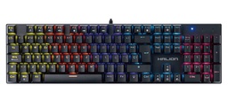 [HA-KM203] Teclado Gamer Mecánico HALION Comanche, HA-KM203, Switch Rojo, Rainbow.