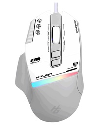 [HA-M607] Mouse Gaming Halion M607, 7200 DPI, RGB, 8 Botones, Blanco.