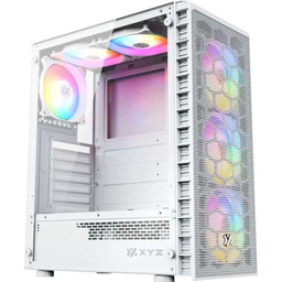[X-CS-AIRONE3XM-W] Case XYZ Airone 300-X Mesh, Mid Tower, 6 Fan ARGB, Vidrio Templado, S/Fuente USB 3.0, USB Type-C, White.